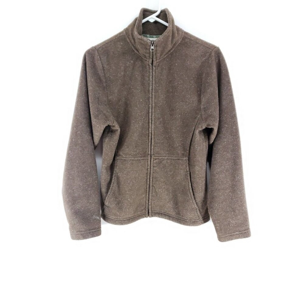 Dakini Fleece Front Zip Mock Neckline Long Sleeve Size Small
